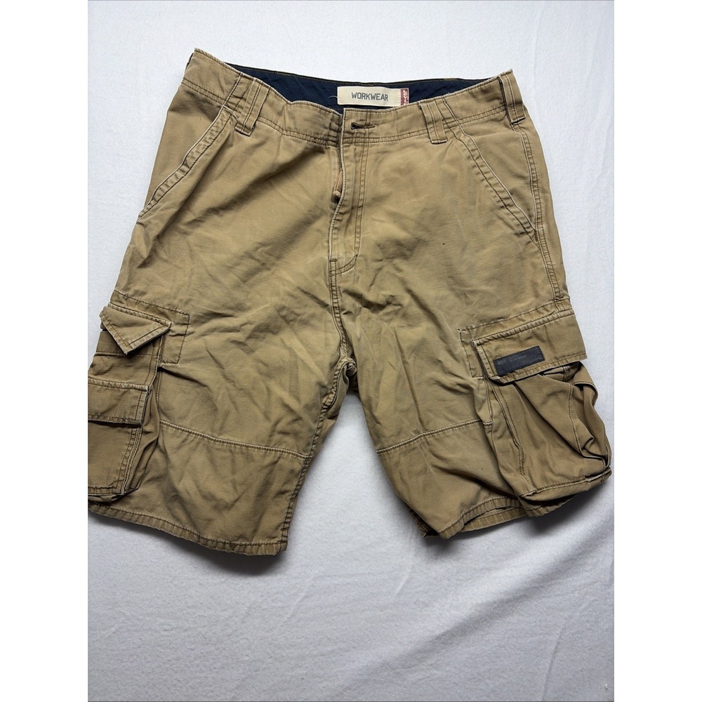 Vintage‎ Y2K Levi's Cargo Shorts Mens 32 Beige Workwear Cargo Baggy Streetwear